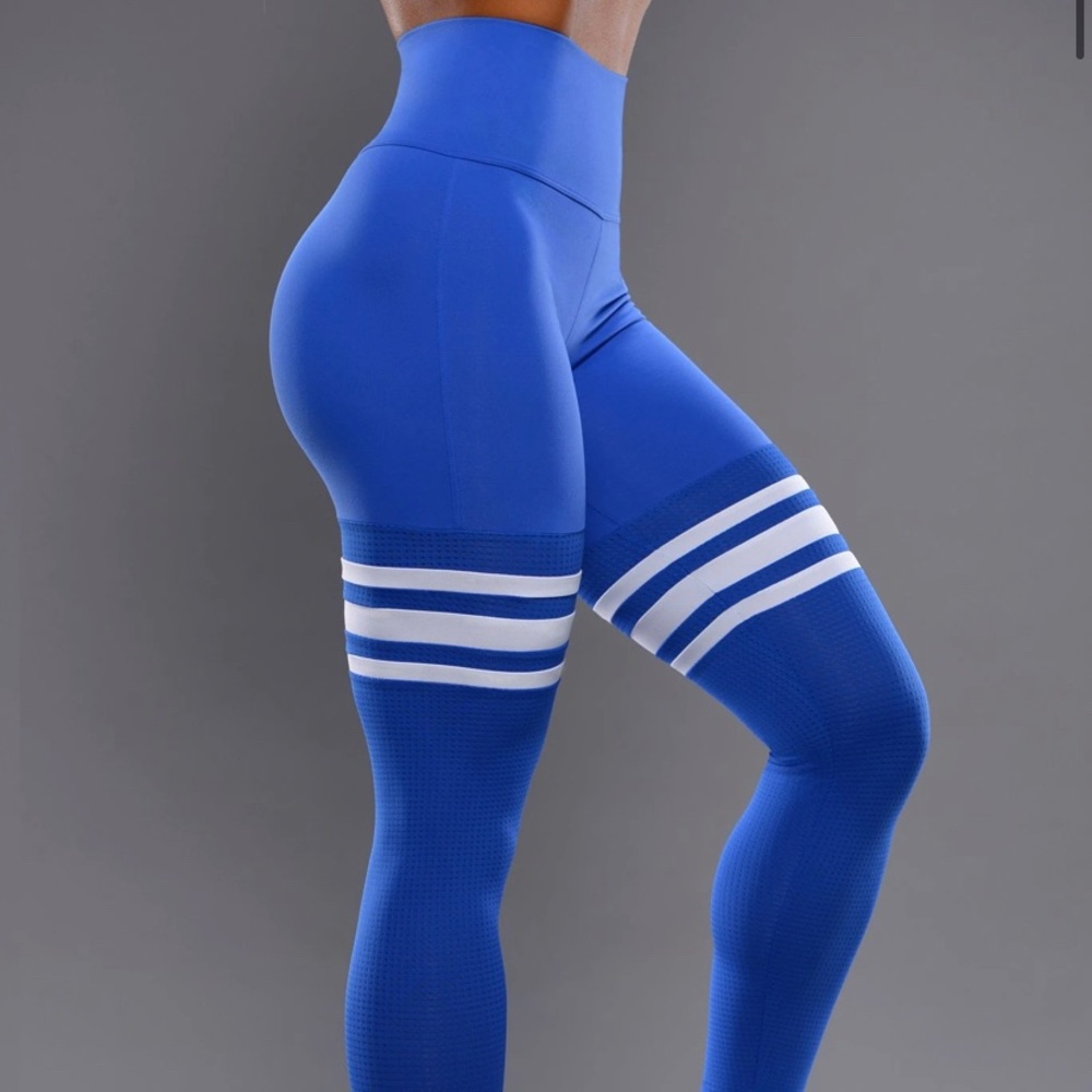 THIGH-HIGHS 'SOLID' Blue Bombshell Sportswear leggings